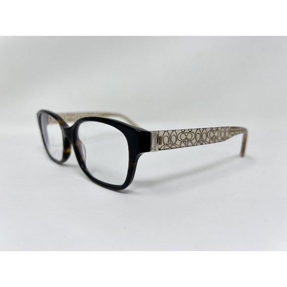 Coach Eyeglasses HC 6049 (Tia) 5152 Dark Tortoise/Crystal Brown Frame 52[]16 135 - Picture 1 of 12